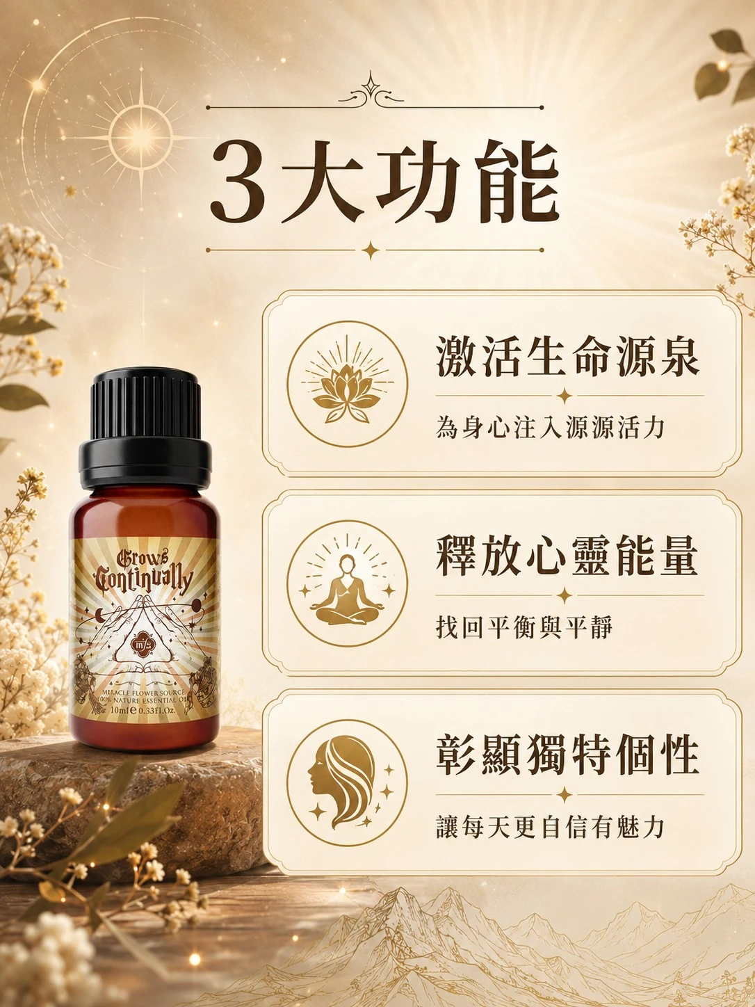 生生不息魔法精油三大功能