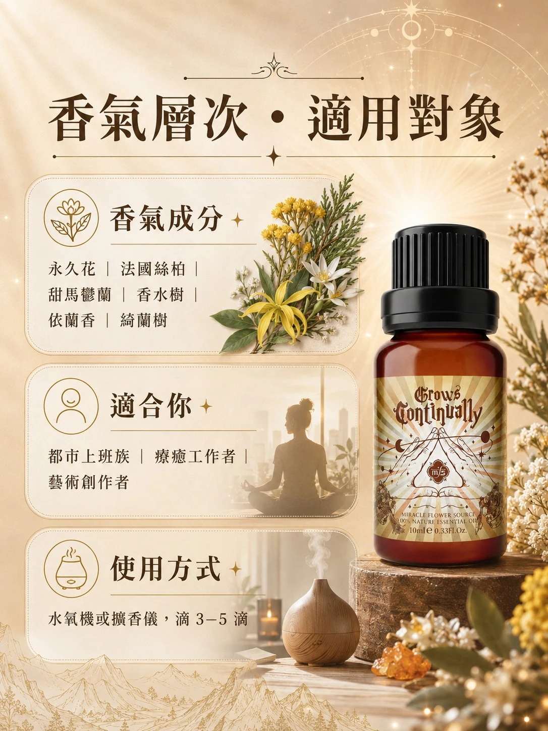 生生不息魔法精油香氣層次與使用方式